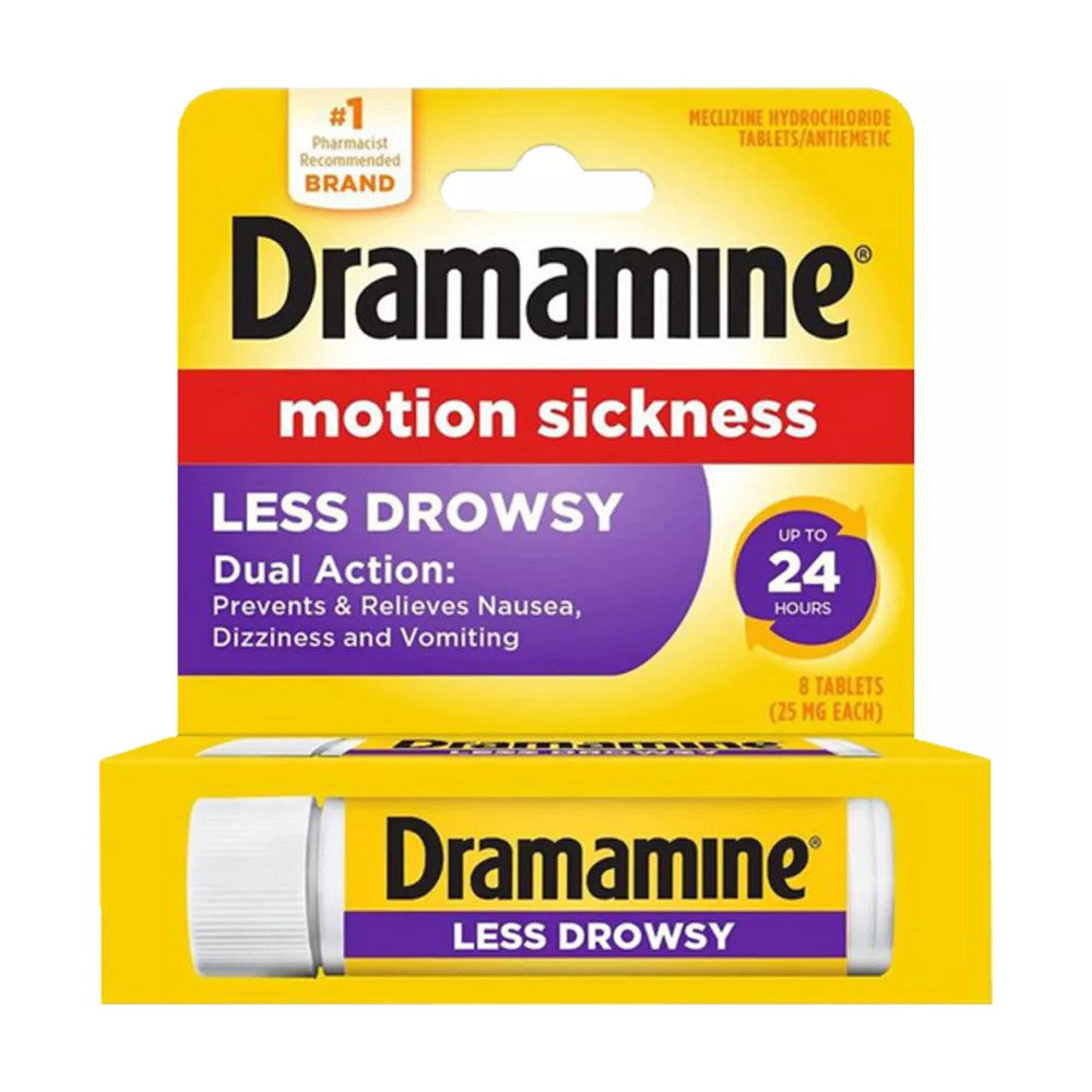 Dramamine Less Drowsy Formula Tablets, 8 Ea